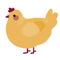 A honey chicken with a neck-band pattern