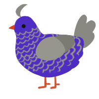 Faded Peacock, a indigo and ash chicken with a lace pattern