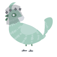 A spring chicken with a bar pattern