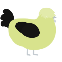 Extraterrestre, a lemon and black chicken