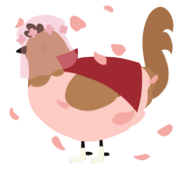 A rose and brown chicken with a head pattern