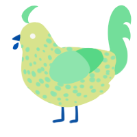 (unnamed), a lemon and spring chicken with a speckle pattern