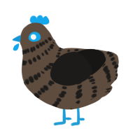 (unnamed), a bark and sable chicken with a bar pattern