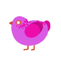 (unnamed), a orchid and fuchsia chicken with a neck-speckle pattern
