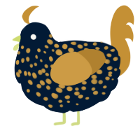 (unnamed), a tumblr and gold chicken with a speckle pattern