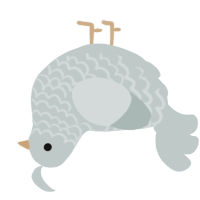 A silver chicken with a lace pattern