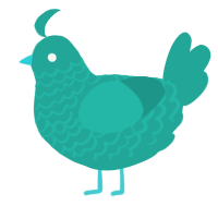 (unnamed), a turquoise chicken with a lace pattern