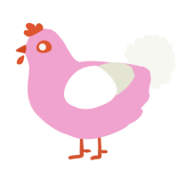 (unnamed), a pink and white chicken