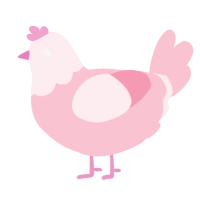 babuy, a rose chicken with a head pattern