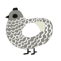 (unnamed), a ash and white chicken with a lace pattern