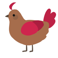 (unnamed), a brown and crimson chicken
