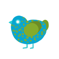 (unnamed), a cerulean and chartreuse chicken with a speckle pattern
