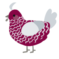(unnamed), a maroon and mist chicken with a lace pattern