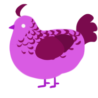 (unnamed), a orchid and wine chicken with a half-lace pattern