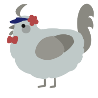 A silver and ash chicken
