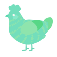(unnamed), a mint and spring chicken with a bar pattern