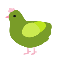 A chartreuse and lime chicken