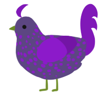 (unnamed), a overcast and violet chicken with a speckle pattern