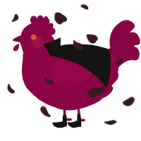 (unnamed), a maroon chicken with a lace pattern