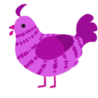 (unnamed), a orchid and plum chicken with a bar pattern