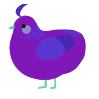 (unnamed), a violet and indigo chicken with a neck-speckle pattern