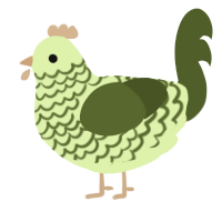 (unnamed), a apple and olive chicken with a lace pattern