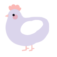 carrot, a olive and black chicken