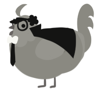 Chance, a ash chicken with a head pattern