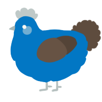 (unnamed), a sapphire and bark chicken