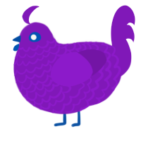 (unnamed), a violet chicken with a lace pattern