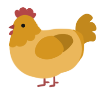 (unnamed), a honey and ochre chicken with a head pattern