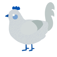 (unnamed), a mist and silver chicken with a double-lace pattern