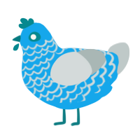 GetInto Hypnosis Mic, a sky and silver chicken with a lace pattern
