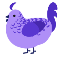 (unnamed), a lilac and indigo chicken with a half-lace pattern