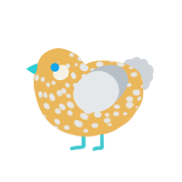 Savanah, a honey and mist chicken with a speckle pattern