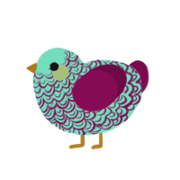 premonition, a mint and wine chicken with a double-lace pattern
