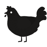 spots 2, a sable chicken with a double-lace pattern