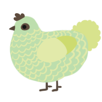 A gluppy and lemon chicken with a lace pattern