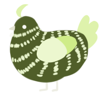 (unnamed), a olive and apple chicken with a bar pattern
