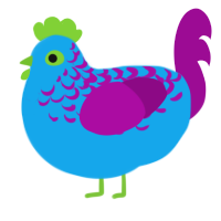 (unnamed), a sky and plum chicken with a half-lace pattern