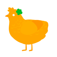 Clementine, a orange chicken with a half-lace pattern