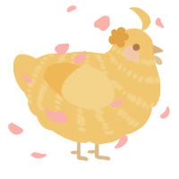 A honey chicken with a bar pattern