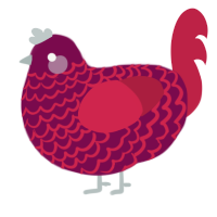 (unnamed), a wine and crimson chicken with a lace pattern