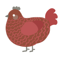 (unnamed), a russet and red chicken with a lace pattern
