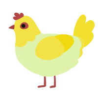 (unnamed), a apple and yellow chicken with a head pattern