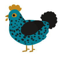 (unnamed), a sea and sable chicken with a speckle pattern