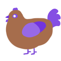 (unnamed), a brown and blurple chicken