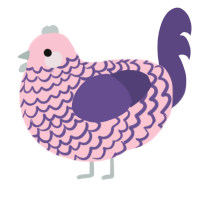 (unnamed), a rose and overcast chicken with a lace pattern