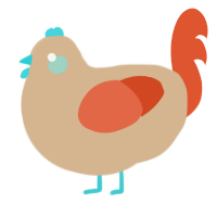 Beach Boy, a beige and vermilion chicken