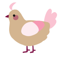 Brown Sugar, a beige and rose chicken